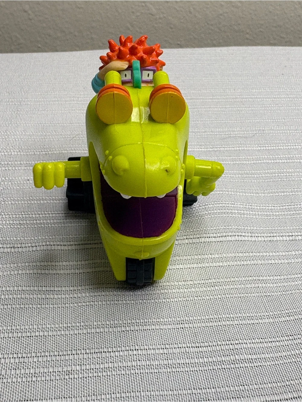 Vintage Burger King 1998 Rugrats Chuckie Dinosaur Car Toy Figure
